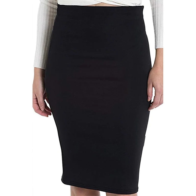 Double Layer High Waist A-Line Skirt For Professional Style-Theone Apparel