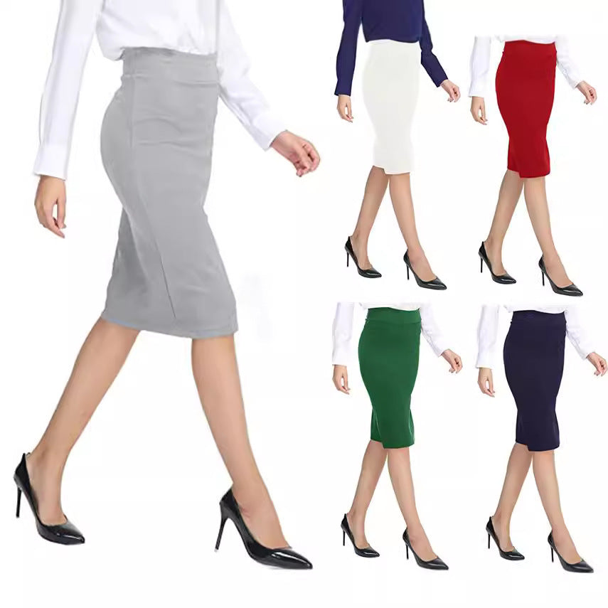Double Layer High Waist A-Line Skirt For Professional Style-Theone Apparel