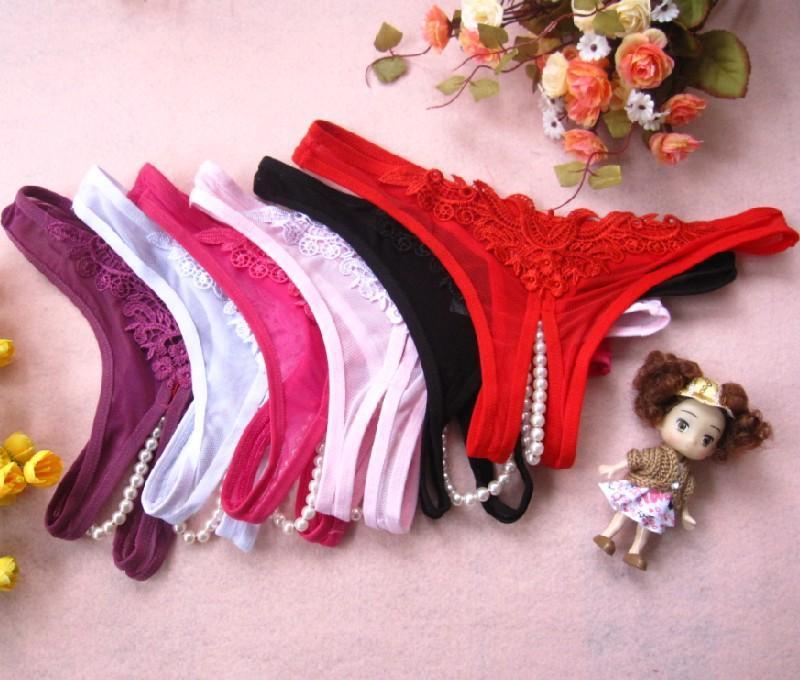 Pearly Secret Cheeky Crotchless Panties-Theone Apparel