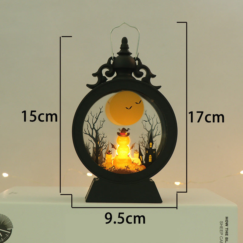 Candelit Spooky Halloween Village Black Lantern Halloween Decoratie