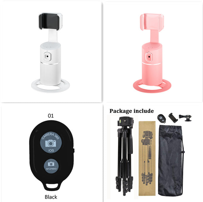 AI Face?Tracking 360° Rotating Phone Stand For Live Streaming