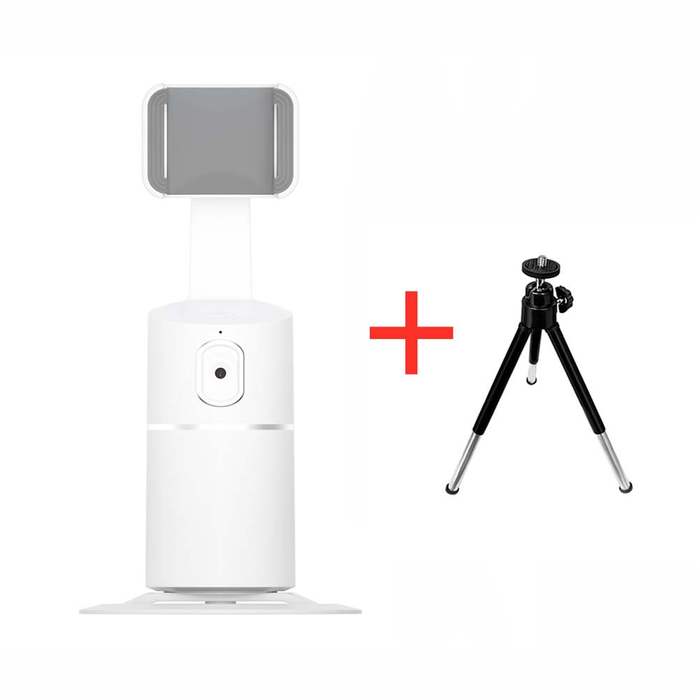 AI Face?Tracking 360° Rotating Phone Stand For Live Streaming