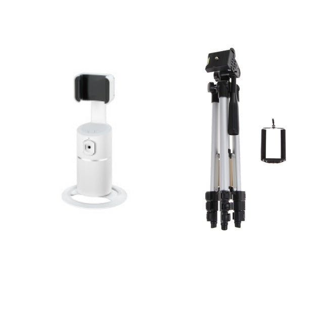 AI Face?Tracking 360° Rotating Phone Stand For Live Streaming