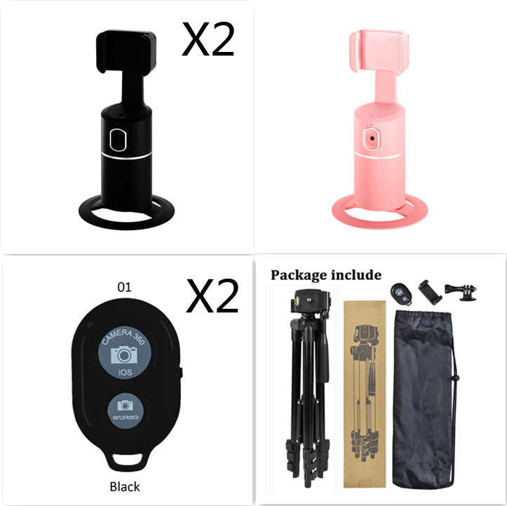 AI Face?Tracking 360° Rotating Phone Stand For Live Streaming