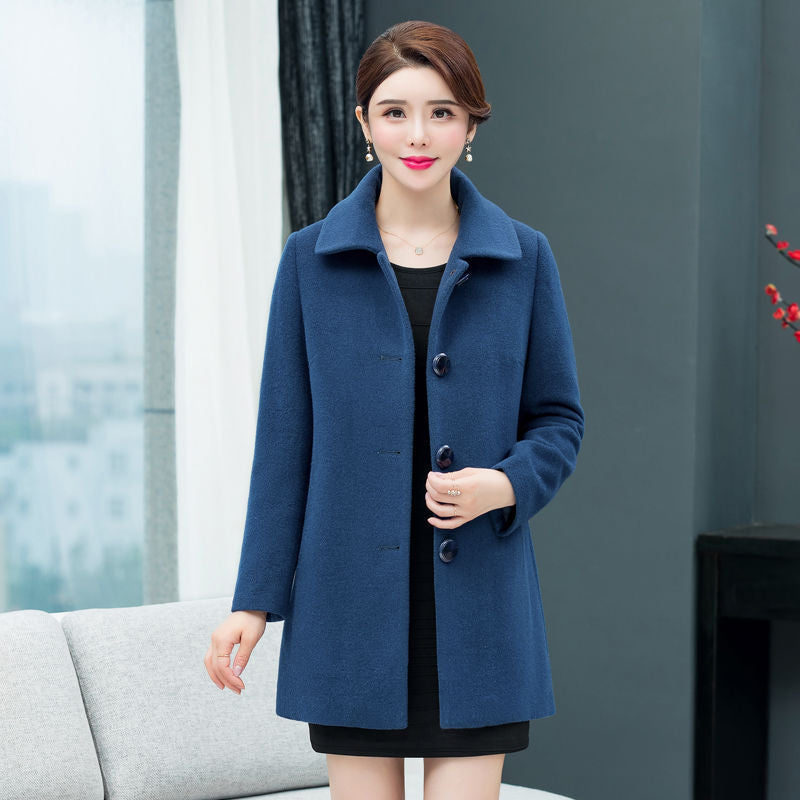 Women's Wool Coat Mid-length Thick Overcoat