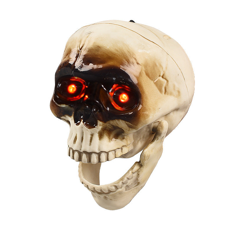 Light Up Skull Animatronic with Motion Sensor Halloween Décor