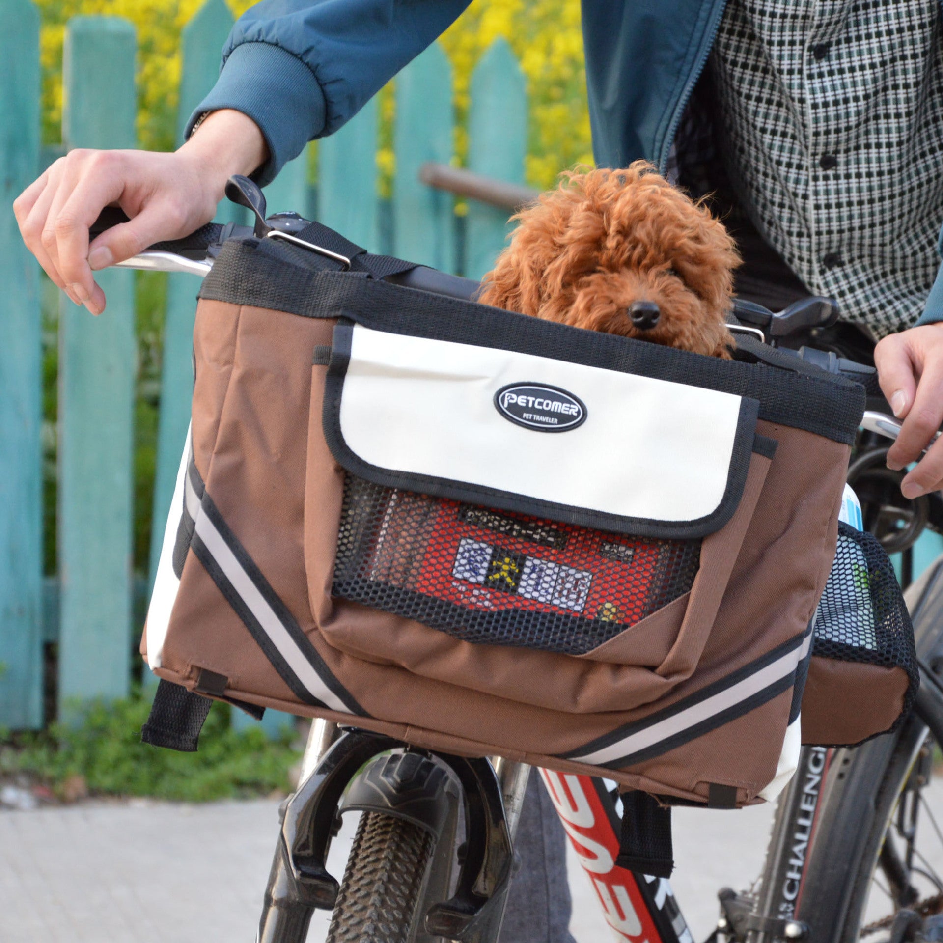 Removable Bicycle Pet Carrier Basket For Cats And Dogs
