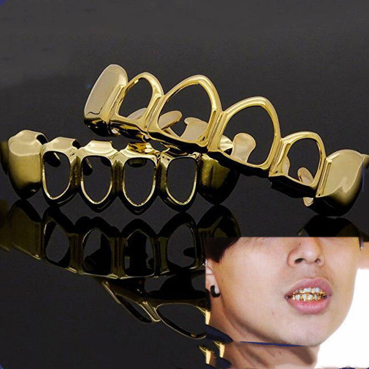 Haloween Gold Vampire Teeth Prop for Decorations and Gifts