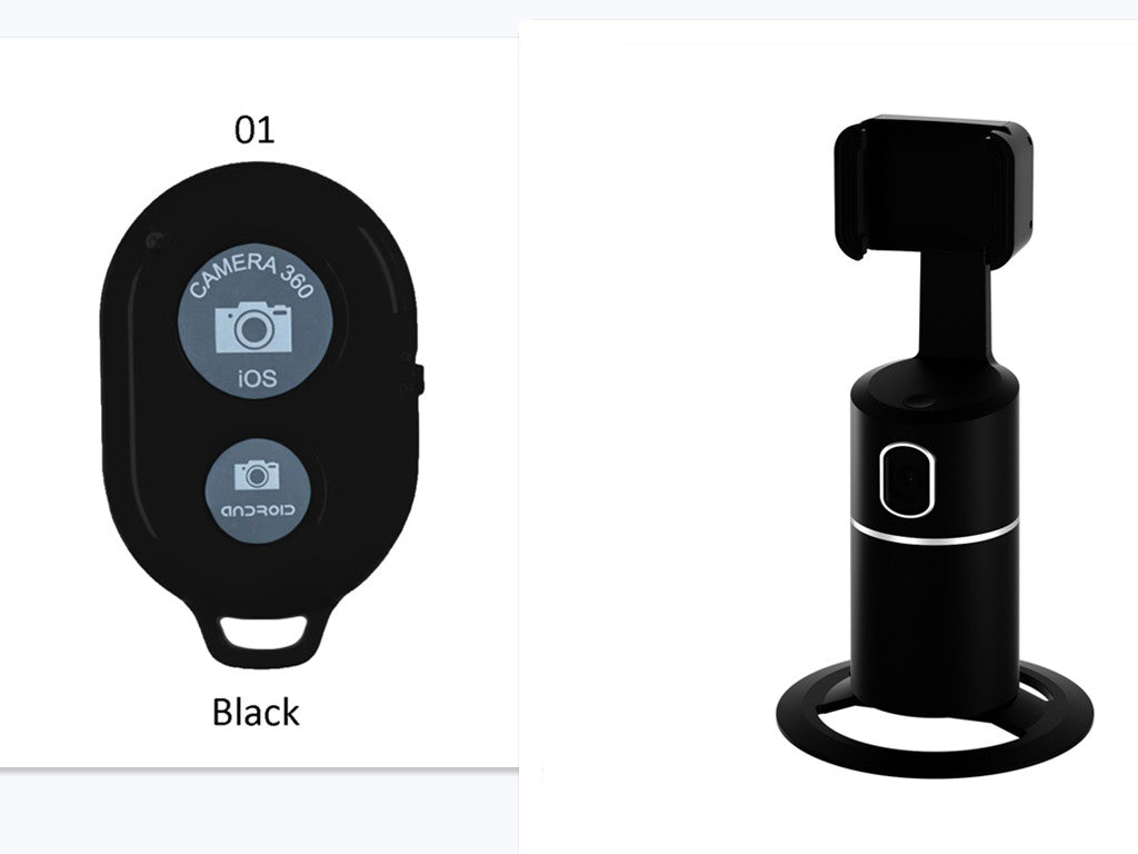 AI Face?Tracking 360° Rotating Phone Stand For Live Streaming
