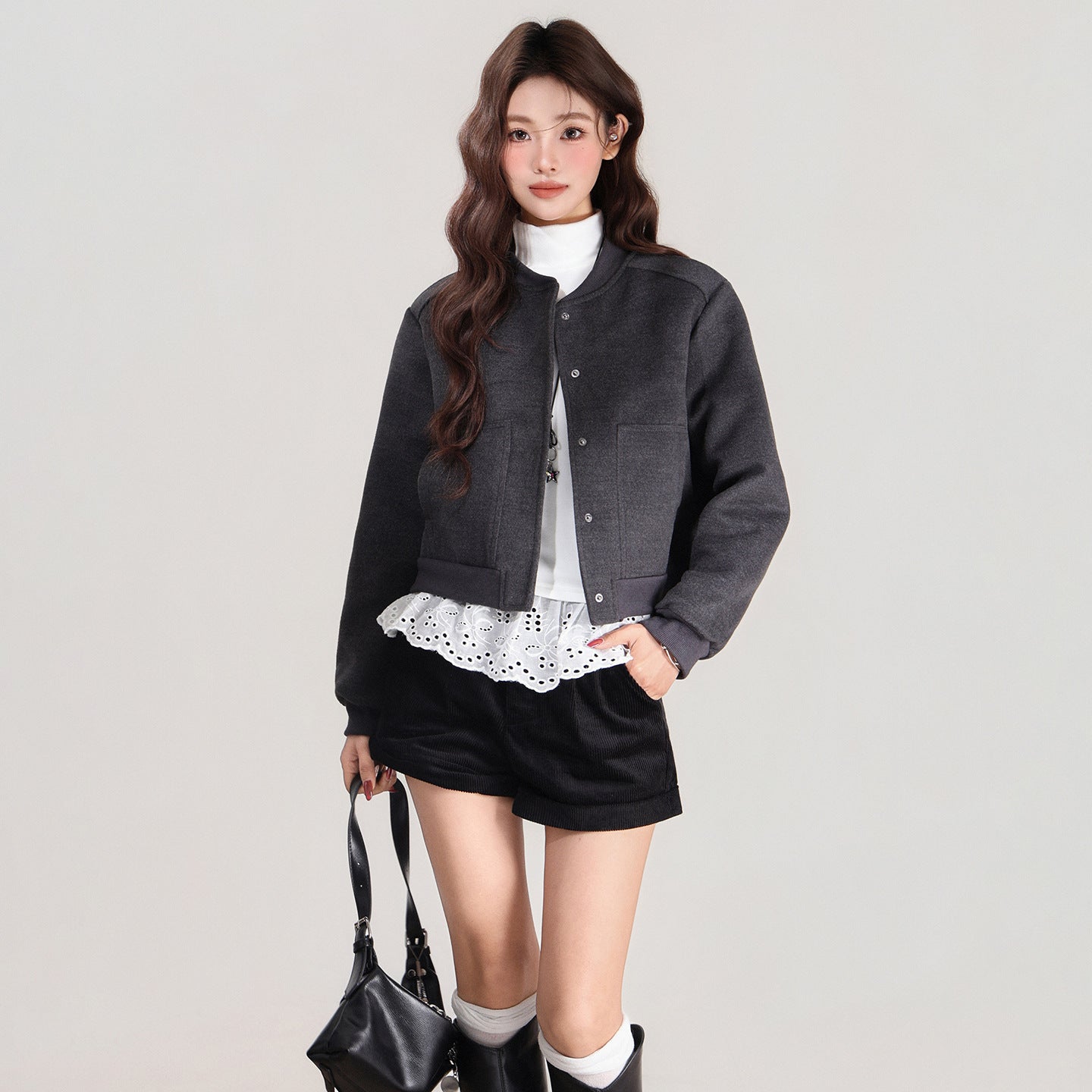 Women's Baseball Jacket Short Coat Autumn And Winter Loose Jacket Top