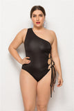 Women's One Piece Asymmetrical Swimsuit with Tassels