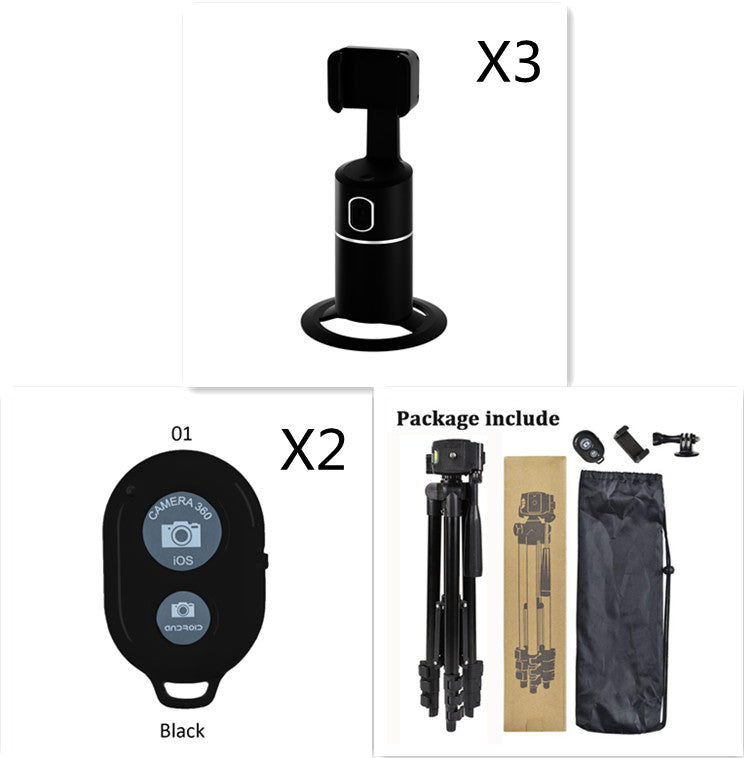 AI Face?Tracking 360° Rotating Phone Stand For Live Streaming