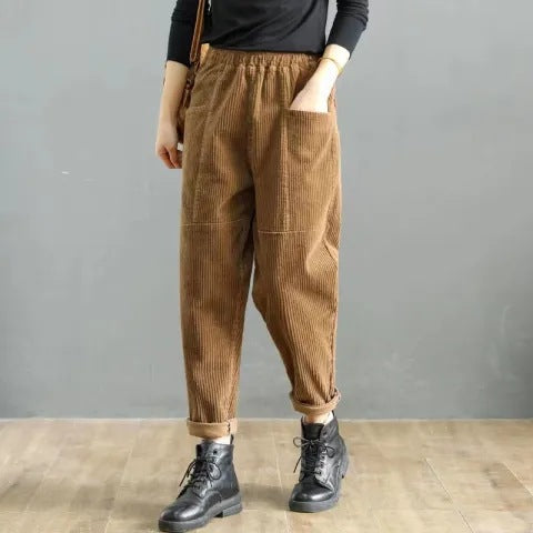 High-waisted Plus-size Casual Pants Loose Slim Harem Carrot Pants