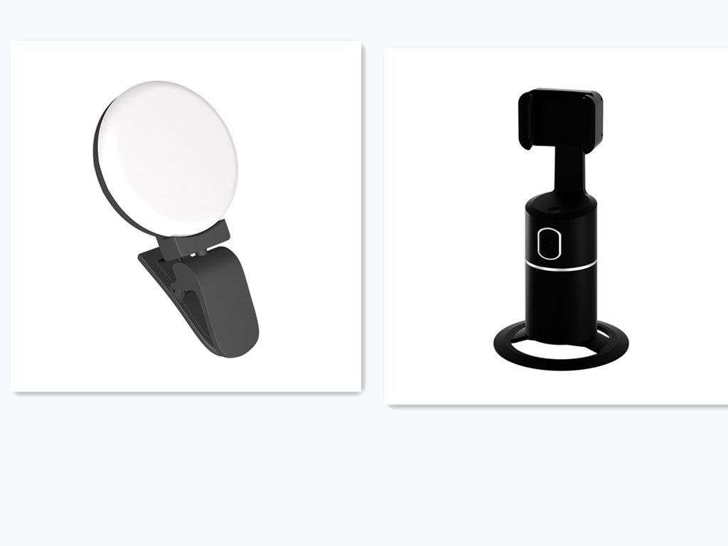 AI Face?Tracking 360° Rotating Phone Stand For Live Streaming