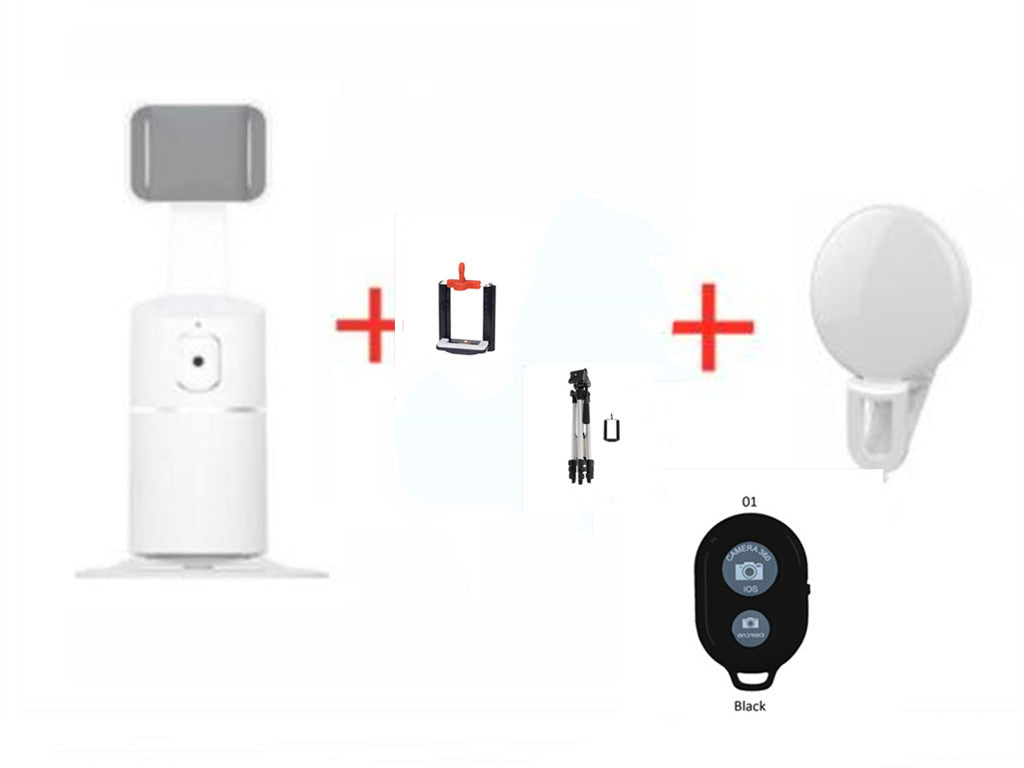 AI Face?Tracking 360° Rotating Phone Stand For Live Streaming