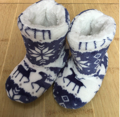 Soft Ankle Height House Slipper Booties in Various Patterns and Colors