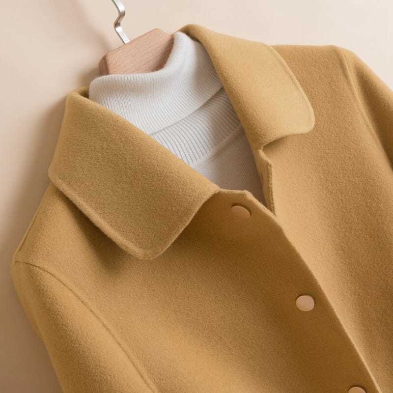 Double-sided Wool Coat For Petite Women