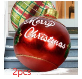 60 Centimeter Hanging Oversized PVC Christmas Ornaments for Exterior Decor-Christmas-Theone Apparel