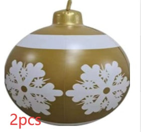 60 Centimeter Hanging Oversized PVC Christmas Ornaments for Exterior Decor-Snowflakes-Theone Apparel