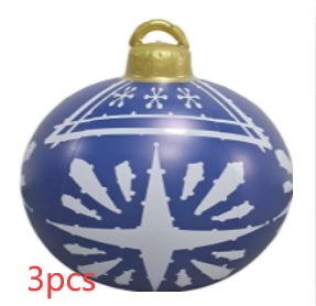 60 Centimeter Hanging Oversized PVC Christmas Ornaments for Exterior Decor-Theone Apparel