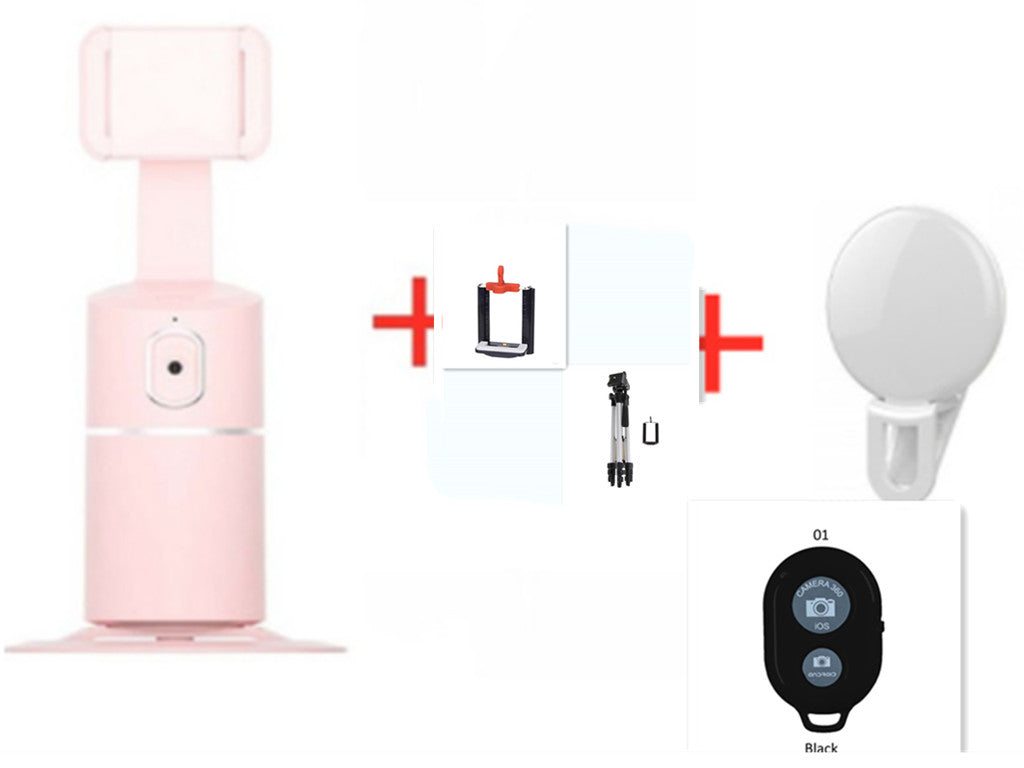 AI Face?Tracking 360° Rotating Phone Stand For Live Streaming