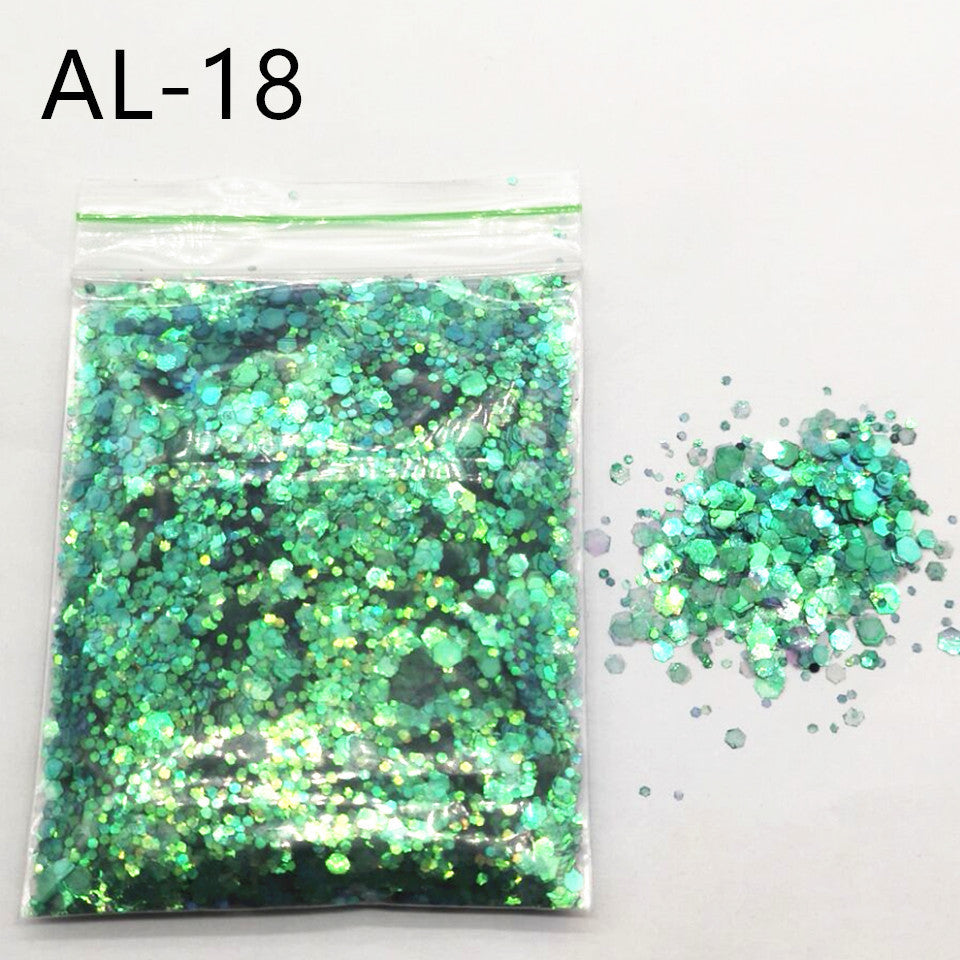 Glittery Sequin Nail Powder for Nail Art and Decoration