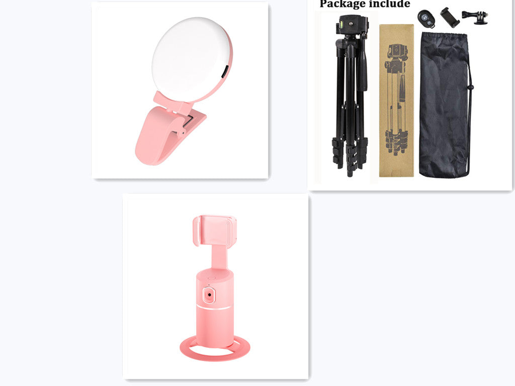 AI Face?Tracking 360° Rotating Phone Stand For Live Streaming