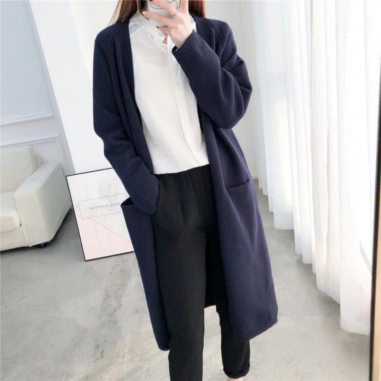 Versatile Long And Loose Thick Knit Cardigan Coat
