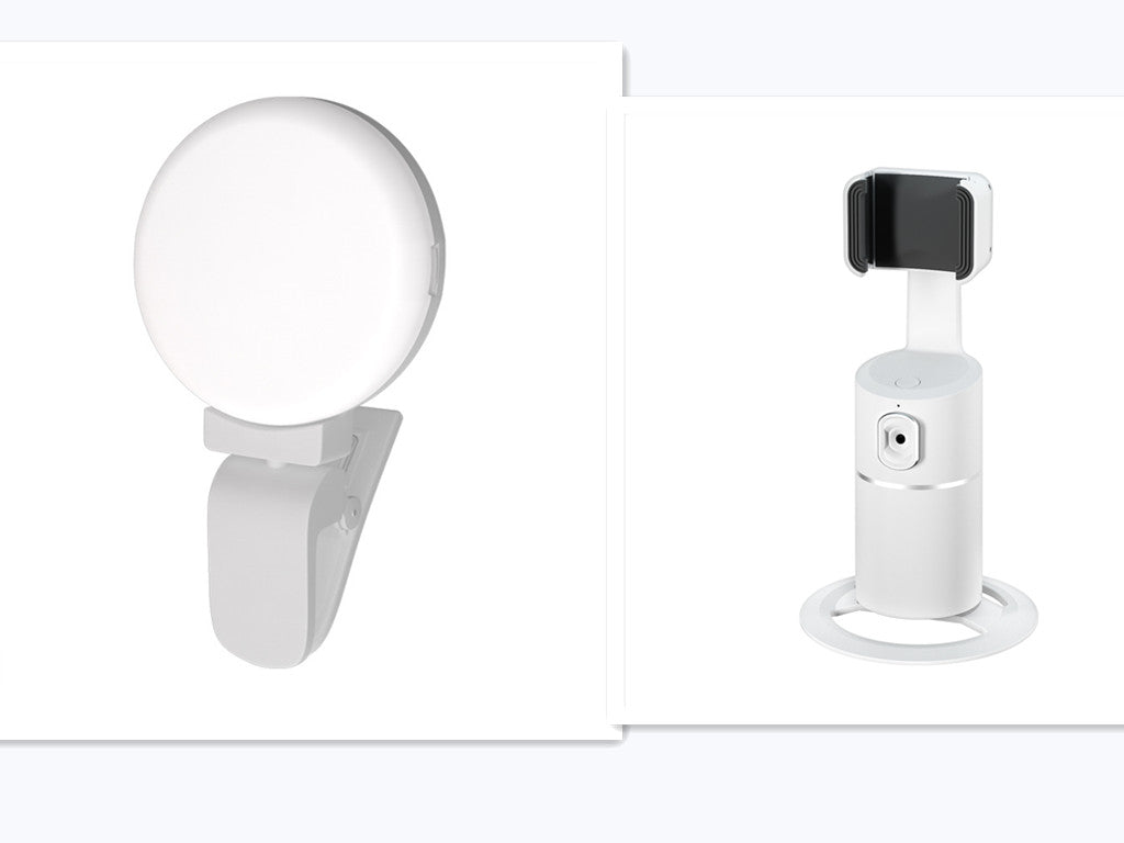 AI Face?Tracking 360° Rotating Phone Stand For Live Streaming