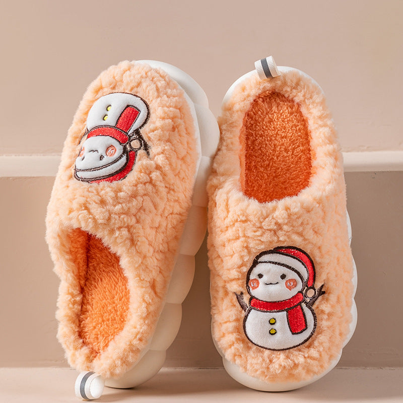 Soft and Fluffy Close Toed House Slippers with Traction Soles