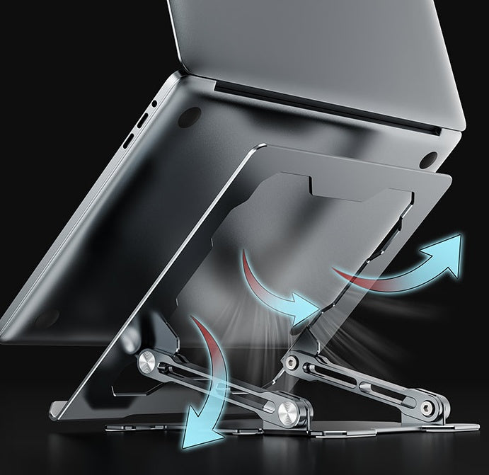 Adjustable Aluminum Laptop Stand With Heat Dissipation And Ergonomic Design
