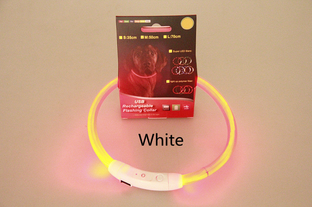 USB Rechargeable Flashing Pet Collar For Night Safety