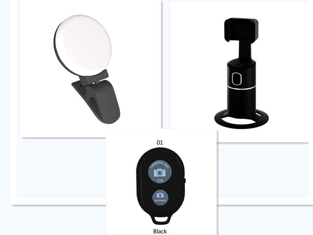 AI Face?Tracking 360° Rotating Phone Stand For Live Streaming