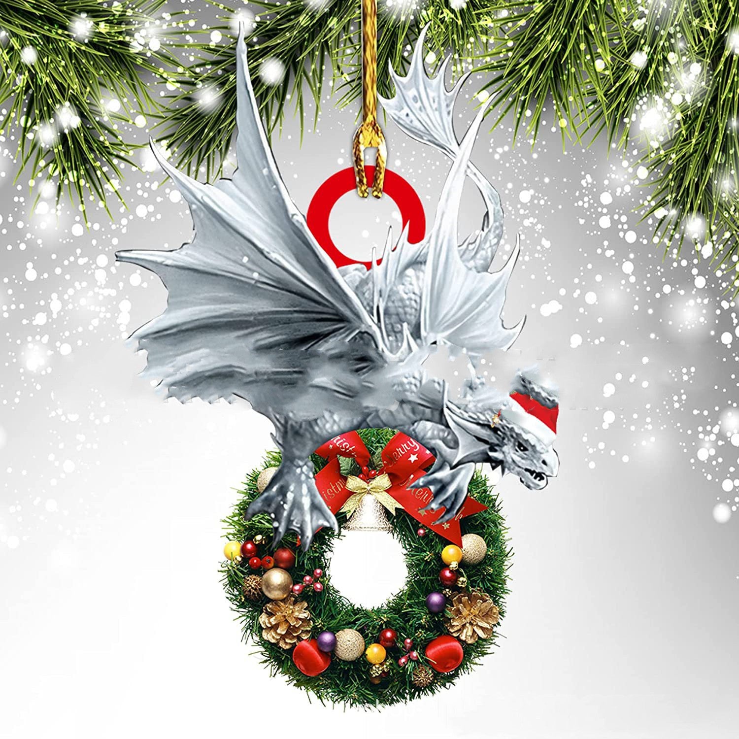 Unique Dragon Themed Hanging Christmas Decorations in Various Designs