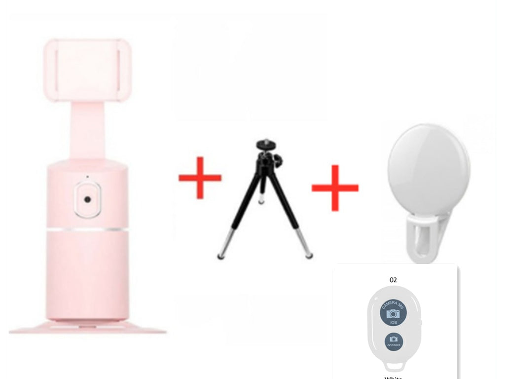 AI Face?Tracking 360° Rotating Phone Stand For Live Streaming