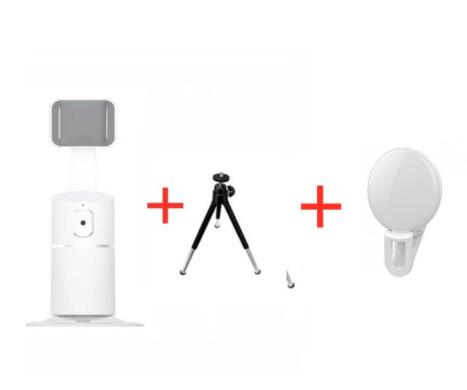 AI Face?Tracking 360° Rotating Phone Stand For Live Streaming