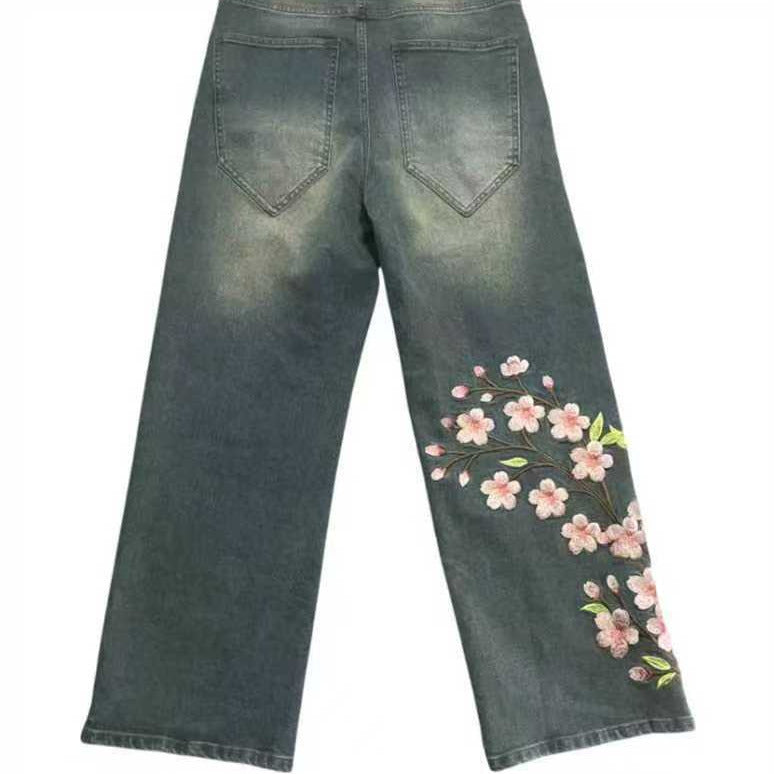 American Retro Washed Casual Loose Fit Pants-Theone Apparel