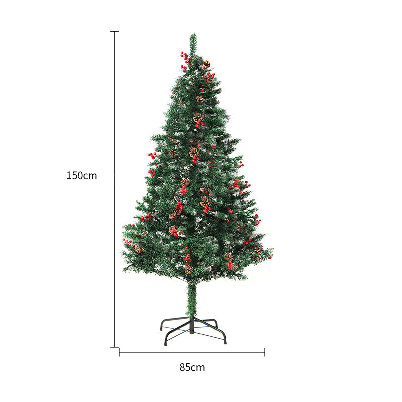 Christmas Tree PVC Artificial Snow Christmas Tree Mall Window Decoration Tree Cedar Christmas Tree Christmas Decoration Supplies-SONG 150CM-Theone Apparel
