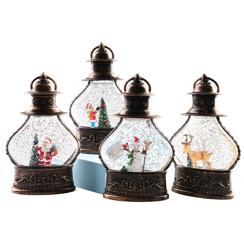 Cute Old Fashioned Christmas Snowglobe with Iron Wrought-Look-Theone Apparel