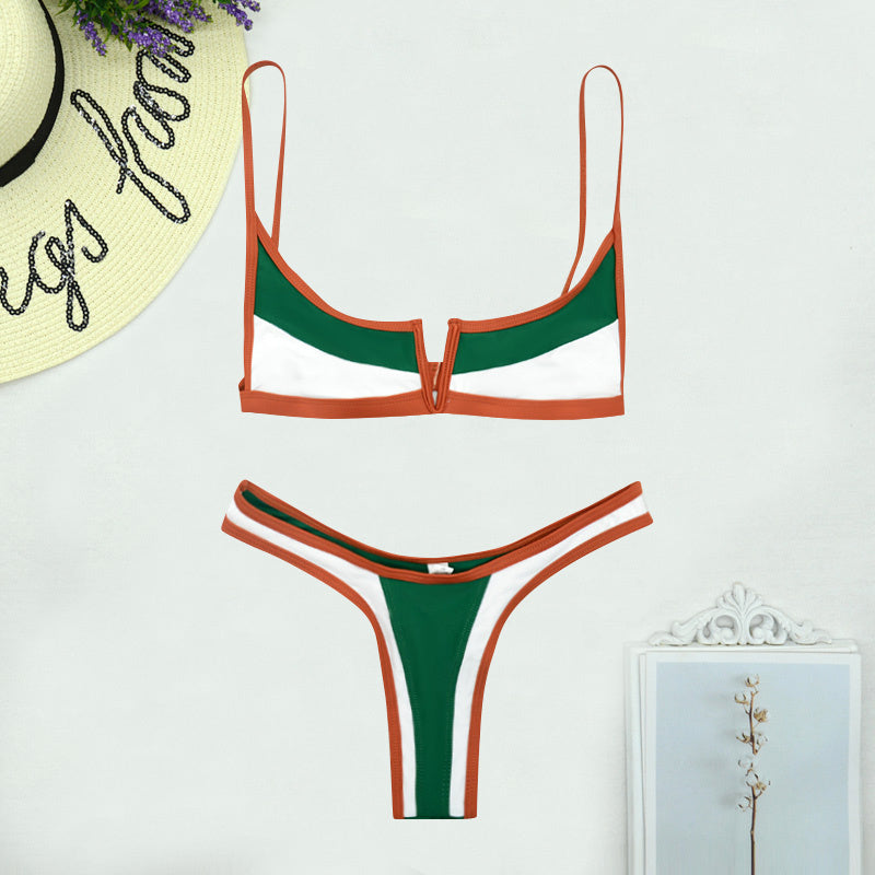 European American Split Bikini for Summer Fun-Theone Apparel