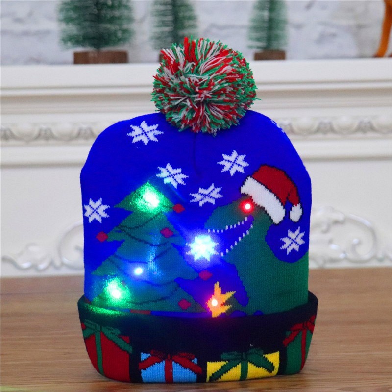 Festive Winter Christmas Toboggan Hat with Puffball-Style 8-Theone Apparel