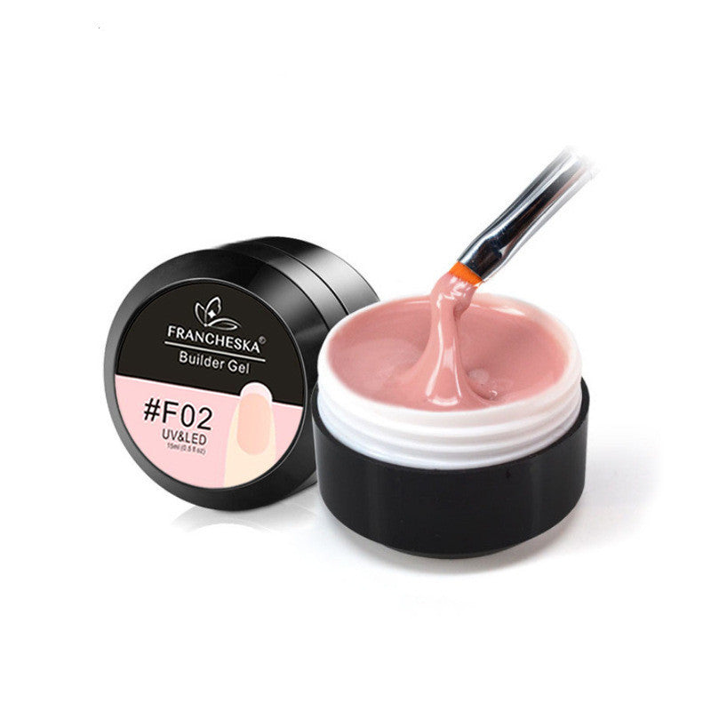 Gel Nail Extensions in Multiple Colors with Pot and Brush-F02-Theone Apparel