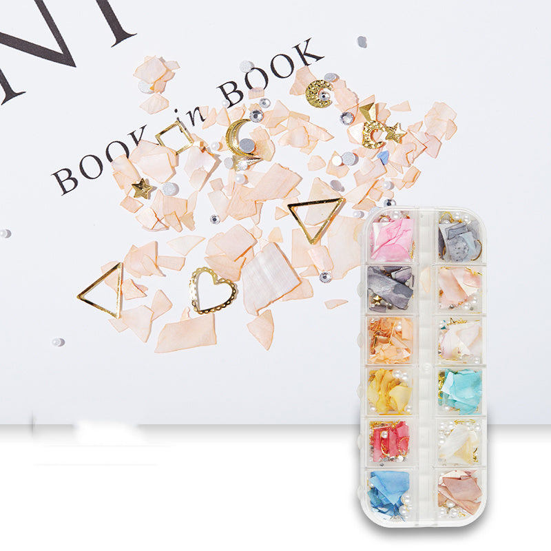 Golden Night Sky Moon and Star Nail Adornment Accessories-Style L-Theone Apparel