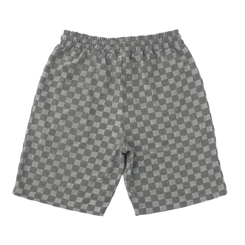 Loose-Fit Checkerboard Plaid Shorts for Casual Active Days-Theone Apparel