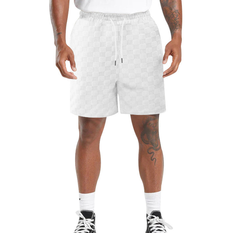 Loose-Fit Checkerboard Plaid Shorts for Casual Active Days-Theone Apparel
