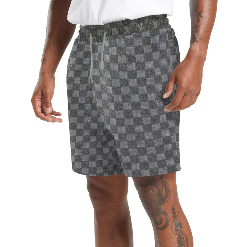 Loose-Fit Checkerboard Plaid Shorts for Casual Active Days-Theone Apparel