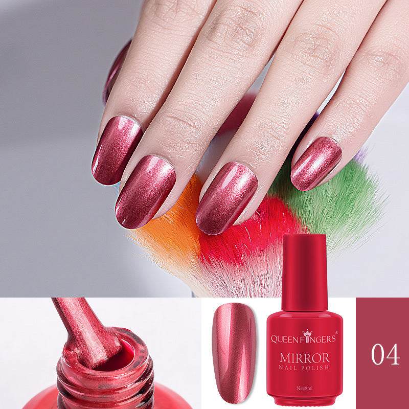 Metallic Nail Polish with Mirror Sheen in Multiple Colors-Mirror red-Theone Apparel