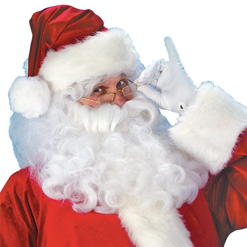 Plus Size Santa Claus Full Body Adult Costume with Accessories-Theone Apparel