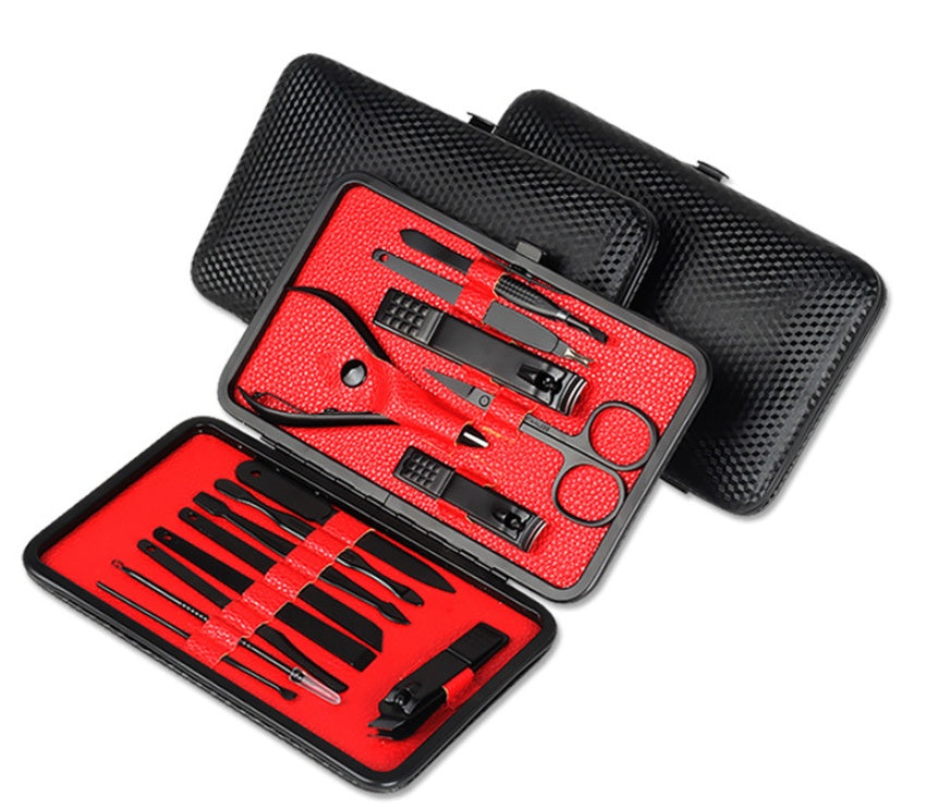 Premium Quality Nail Care Kit with Durable Case-Red-Theone Apparel