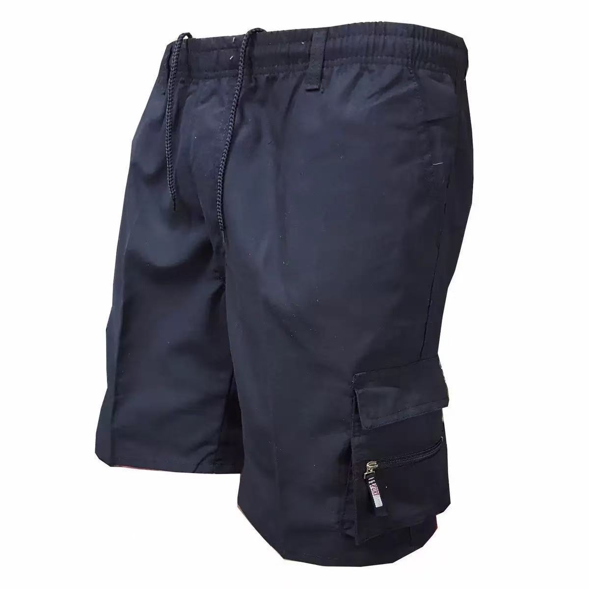Relaxed Fit Casual Work Shorts for Summer All-Day Comfort-Navy Blue-Theone Apparel